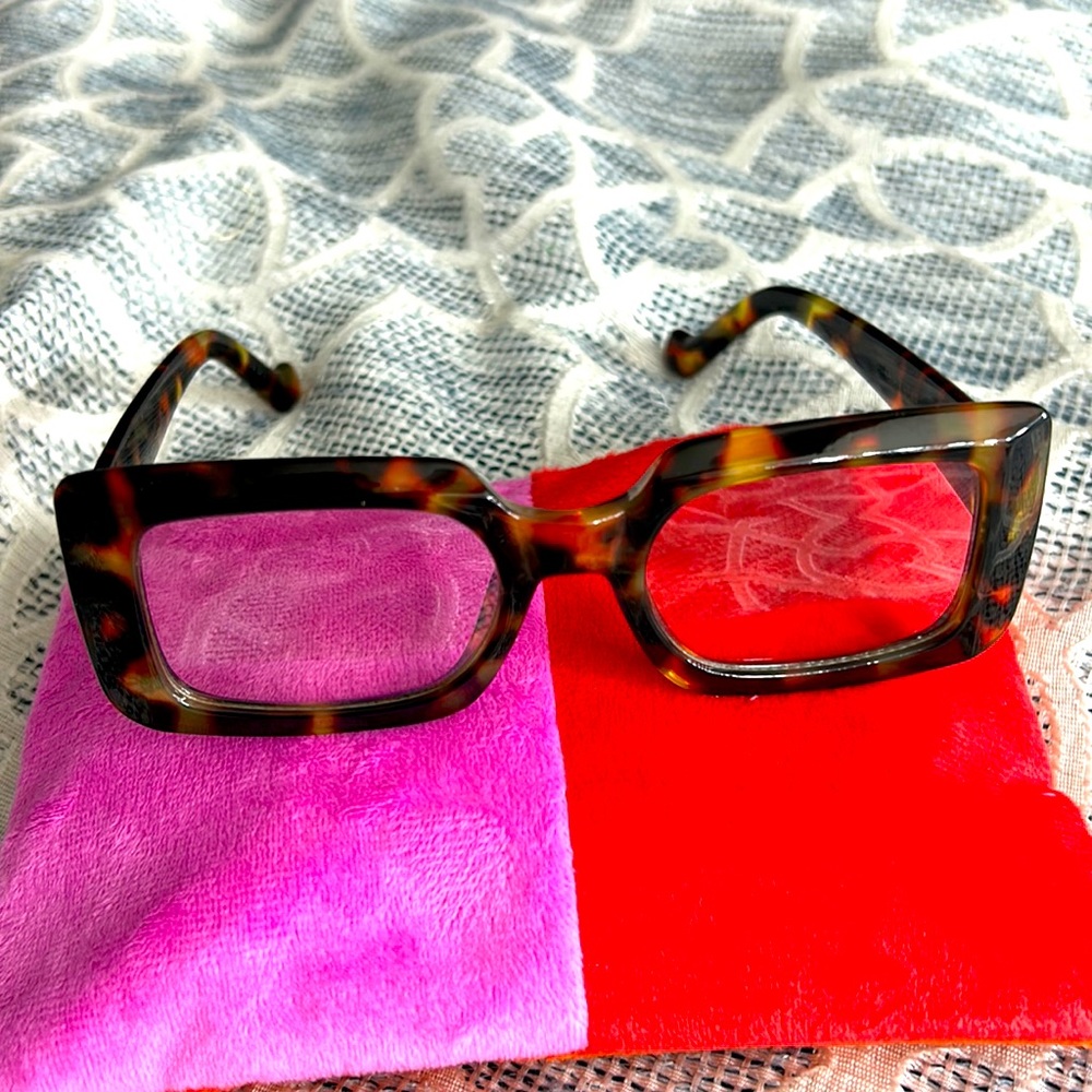 WOMEN SEXY SASSY BROWN SLIP ON EYE GLASSES - Picture 2 of 6